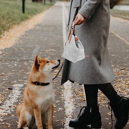  Portable Treat Pouch Canvas Treat Holder Wear-Resistant Snack Bag Pet Food Bag
