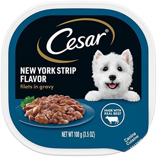  CESAR Soft Wet Dog Food Classic Loaf In Sauce Filet Mignon Flavor, (24) 3.5 Oz. Easy Peel Trays
