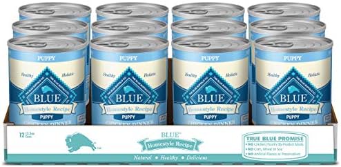  Blue Buffalo Homestyle Recipe Natural Puppy Wet Dog Food, Chicken 12.5-oz Can (Pack Of 12)