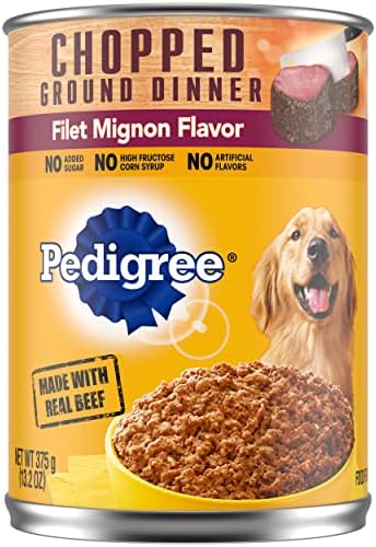  PEDIGREE CHOPPED GROUND DINNER Adult Canned Soft Wet Dog Food, Chicken & Rice Dinner, 13.2 Oz. Cans (Pack Of 12)