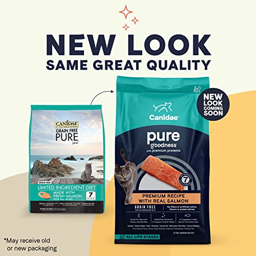  Canidae Pure Limited Ingredient Premium Dry Cat Food, Real Salmon Recipe, 10 Lbs, Grain Free