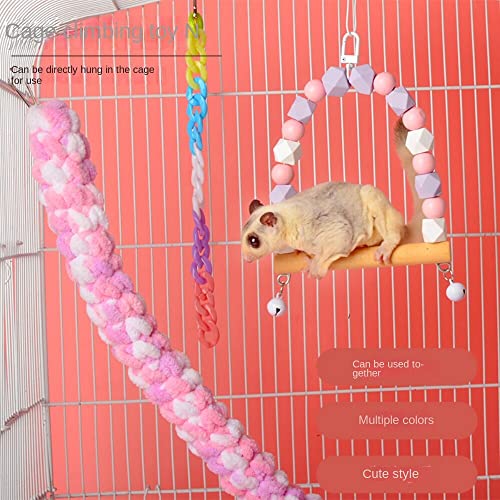  U-Swing Flying Squirrel Cage Climbing Decoration Supplies Pet Bird Standing Pole Sugar Glider Parrots Birds Rats Other Small Pets Supplies (Single Piece A)