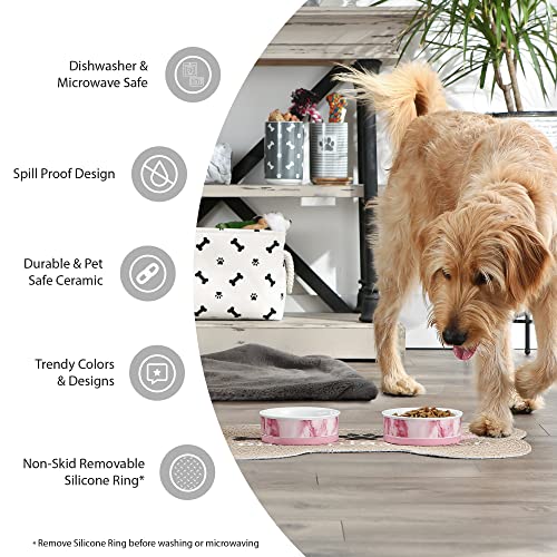 Bone Dry Ceramic Pet Silhouette Collection, Small Set, 4.25x2, Navy, Cat's Meow, 2 Piece (Pack Of 2)