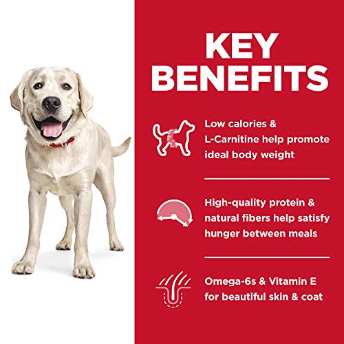  Hill's Science Diet Dry Dog Food, Adult, Large Breed, Light, Chicken Meal & Barley Recipe For Healthy Weight & Weight Management, White, 30 Pound (Pack Of 1)