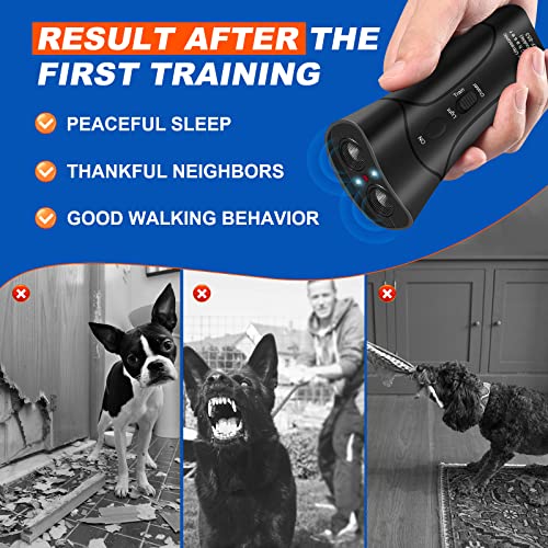  Anti Barking Device, 3 Mode Upgraded Dual Sensor Dog Barking Control Devices, 33Ft Ultrasonic Dog Barking Deterrent Pet Behavior Training Tool For Almost Dogs Indoor Outdoor