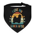 GENERIC Lhasa-apso Pattern Pet Bandana Collar - Scarf Collar - Art Dog Bandana Minimal Head Cicumference