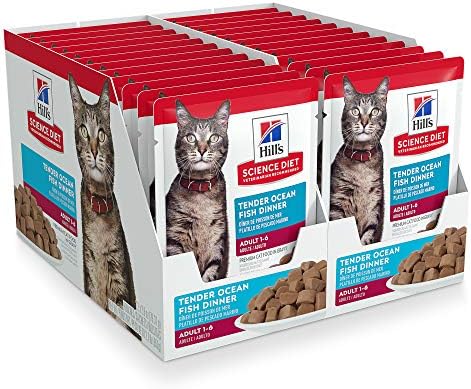  Hill's Science Diet Adult Wet Cat Food Pouches, Variety Pack, 12-Pack