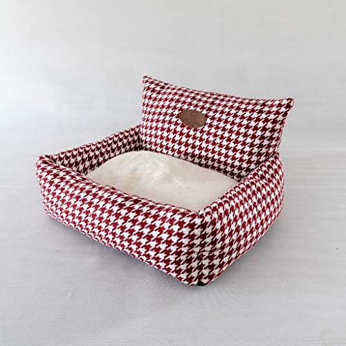  Wakeu Cat Bed For Indoor Cats, Indoor Warming Calming Cuddler Soft Sleeping Round Pet Bed With Removable Cushion