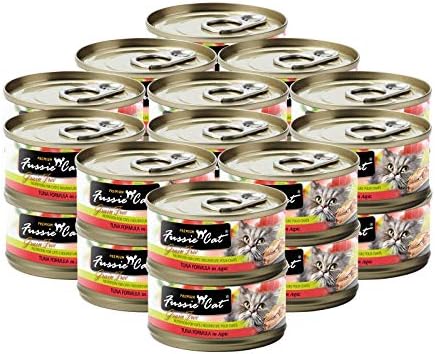  Fussie Cat Premium Tuna With Mussels In Aspic Grain-Free Wet Cat Food 2.82oz, Case Of 24