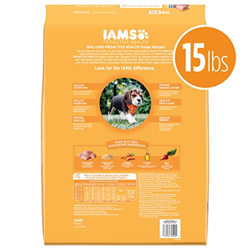  IAMS Smart Puppy Dry Dog Food With Real Chicken, 15 Lb. Bag