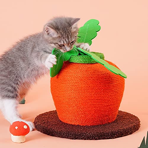  JYDQM Scratcher Toy Kitten Sisal Rope Scratching Board Cats Tree Scraper Toys Pet Scratch Carrot Climbing Post Cats Scratching (Color : A, Size : One Size)