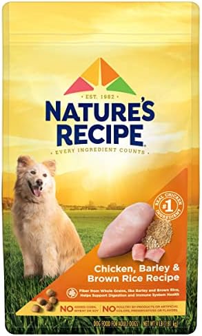  Nature’s Recipe Original Dry Dog Food For Adult Dogs, Lamb & Rice Recipe, 12 Lb Bag