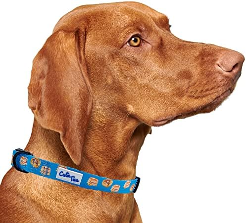  CUTIE TIES Dog Collar Breakfast Club – Durable Nylon Material - Premium Quality Collars For Dogs - Cute Dog Collars In Three Sizes (Breakfast Club, Medium (13" - 20"))