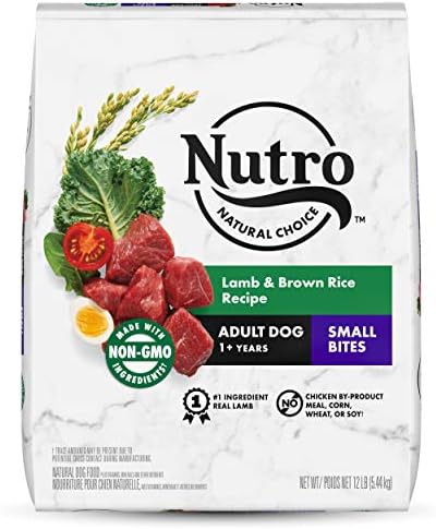  Nutro Natural Choice Small Bites Adult Dry Dog Food, Lamb & Brown Rice Recipe Dog Kibble, 12 Lb. Bag
