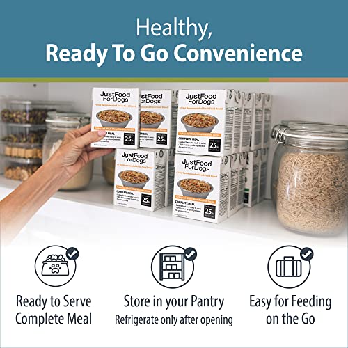  JustFoodForDogs Pantry Fresh Dog Food, Human Grade Turkey & Whole Wheat Macaroni (6 Pack)