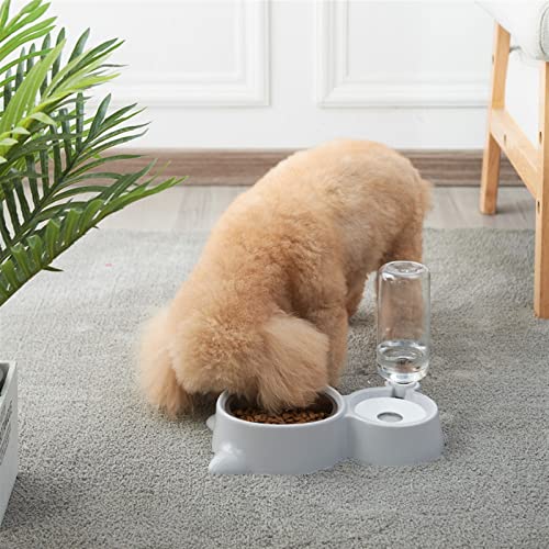  AACARB Cat Water Dispenser, Dog Bowl Detachable Pet Automatic Drinking Water Bottle Double Cat Bowl Not Wet Mouth For Dog Cat Feeding Dishes Pets Supplies (Color : Red)