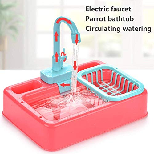  N-brand Bird Feeder Water Parrot Automatic Bathtub Swimming Pool Faucet Bird Cage Summer Bathroom Toys Pet Supplies