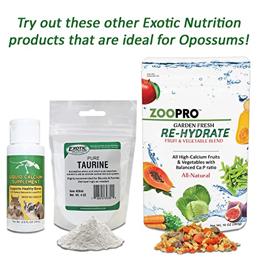  Exotic Nutrition Opossum Complete - Nutritionally Complete Healthy Pellet Diet - Food For Short-Tailed & Virginia Opossums (1 Lb.)