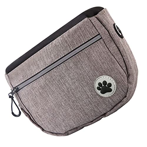  Hohopeti Pet Treat Bag Snack Pouch Dog Walking Food Bag Dog Training Waist Bag Puppy Treat Pouch Pet Training Waist Bag Pet Training Waist Pouch Waist Purse Dog Waist Bag Pet Snack Bag Grey