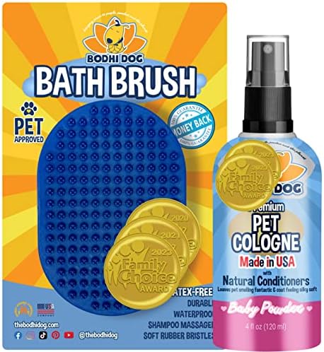  Bodhi Dog Natural Pet Cologne | Premium Scented Perfume Body Spray For Dogs And Cats | Clean And Fresh Scent | Natural Conditioning Qualities | Made In USA (Baby Powder, 4 Fl Oz)