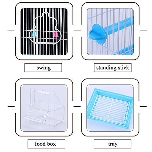 Feeding Bird Carrier Birds Nest Bird Cage Natural Grass Egg Cage Bird House Small Cage For Parrot Canary Set With Standing Stick Water Bowl Food Box Economy Bird Cage Parrot Parakeet Macaw Small Bird