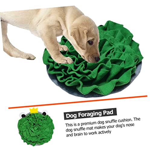  Ipetboom Frog Sniffing Pad Food Toy Frog Toy Dogman Toys Teething Toys For Puppies Dogs Nose Work Mat Dog Blanket Pet Leak Food Toy Pet Plaything Pet Food Leakage Toy Puzzle Green Plush