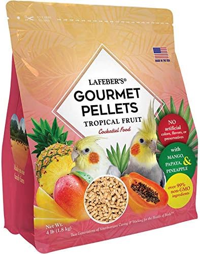  LAFEBER'S Premium Daily Diet Pellets Pet Bird Food, Made With Non-GMO And Human-Grade Ingredients, For Cockatiels, 5 Lb