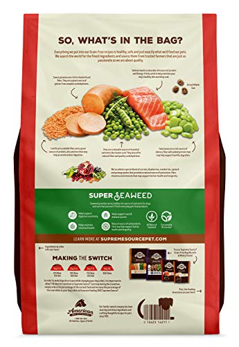  Supreme Source Grain Free Dry Dog Food, Salmon & Sweet Potato Recipe, 5 Pound Bag
