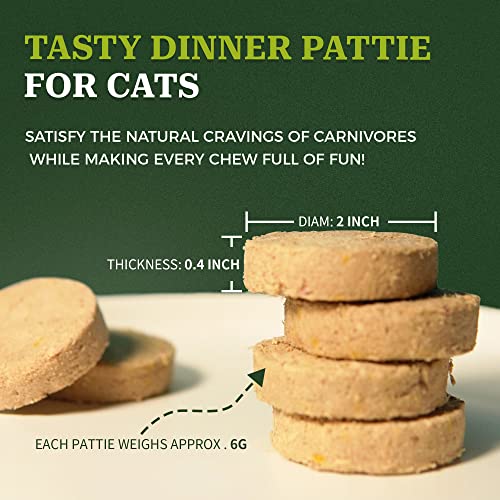  FURRY WONDER Freeze Dried Raw Cat Food Grain Free Mighty Nuggets For Cats 16oz Chicken Rabbit Recipe High Protein Dinner Patties For All Breeds And Life Stages