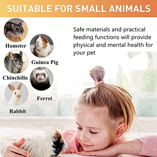  Small Animal Interactive Slow Feeder Ferret Foraging Toy Rabbit Treat Dispenser Hamsters Feeding Bowl Hide Game Toys For Rats Gerbils Bunny Hedgehog Chinchillas Dog Cat (Blue)