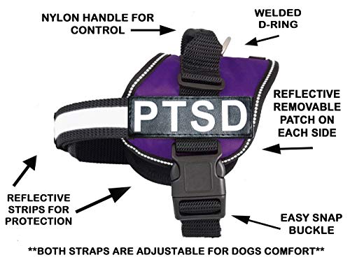  Doggie Stylz Service Dog Harness Vest Comes With 2 Reflective PTSD Removable Patches. Please Measure Dog Before Ordering…