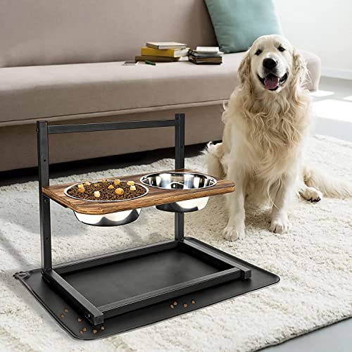  Emfogo Dog Bowls Elevated Dog Bowls For Large Dogs 3 Heights5in 9in 13in Dog Food Bowls Dog Bowl Stand Raised Dog Bowls For Large Dogs 16.5x16 Inch