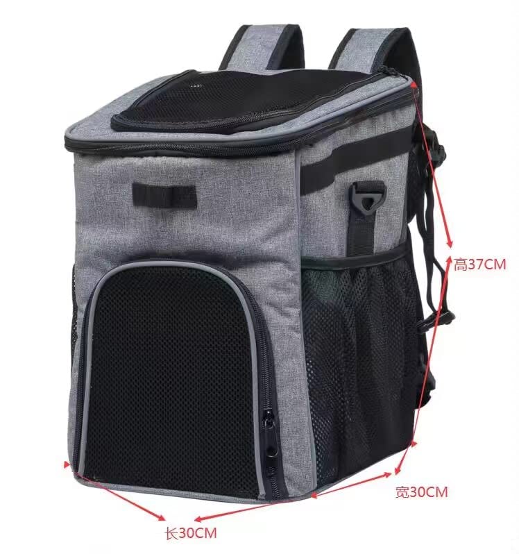  Pet Bicycle Carrier Dog Bike Basket Bag With Reflective Stripe Adjustable Shoulder Strap Pet Travel Bag Safe Dog Backpack Carrier For Small-Medium Cat Dog Bicycle Pet Outgoing Bag (Grey)