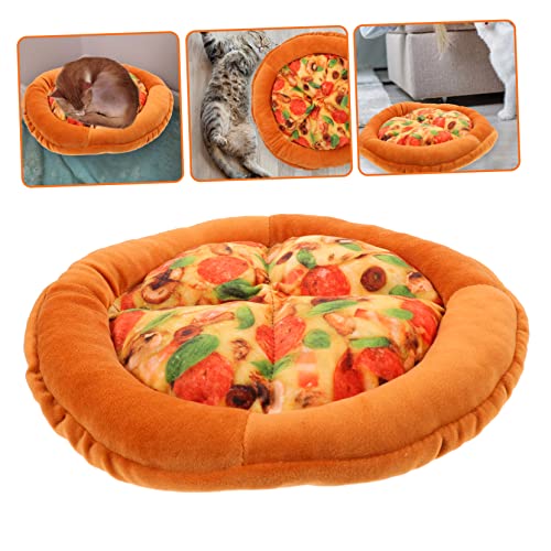  Balacoo Plushes 2pcs Cat Nest Outdoor Pet Bed Cat Mat For Food Indoor Cat House Pizza Cat Bed Plush Dog Pet Bed Squeaky Mat For Cat Kitten Bed Cat Houses The Dog Pet Mat Cat Supplies