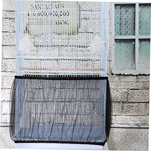  GANAZONO Bird Cage Bird Cage Food Catcher Bird Cage Catcher Mesh Catcher Guard Net Bird Cage Net Cage Net Cover Cage Apron Xuan Feng Black Mesh Gauze Budgie Cage Cover Birdcage Guard