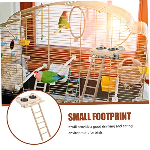  EVANEM 1 Set Feeder Parakeet Perch Humming Bird Feeder Stainless Steel Containers Cage Pet Food Container Bird Food Feeder Pet Parrot Playstand Parrot Eating Bowl Parrot Feeder Birds Tray