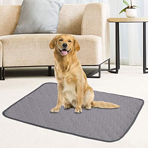  Pet Pee Pad Washable Dog Pee Pads Reusable Puppy Dog Training Pads Waterproof Whelping Pads Absorbent Pet Training Mat With Anti Slip Bottom For Dog Cat(L Gray)
