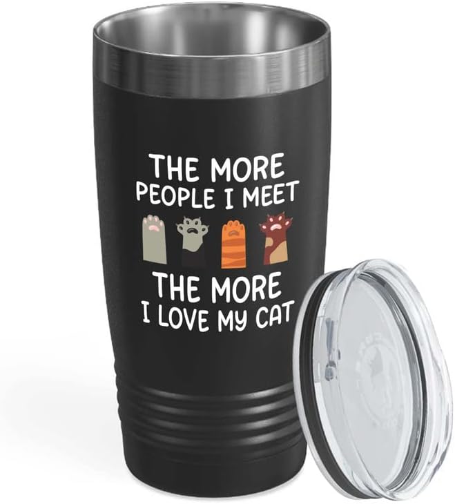  Flairy Land Cat Lady Black Tumbler 20oz - Catnipulation Defiition -Cat Themed Kitchenware Cat Parent Gift Cat Person Feline Mom Furkids Cat Sitter Cat Groomer Middle Aged Woman