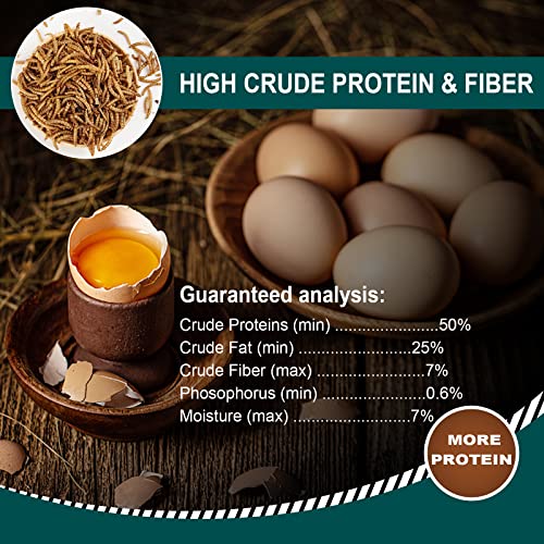  WORKPOINT 22LBS Dried Mealworms For Chickens, 100% Natural Premium Quality Non-GMO, Treats For Poultry, Chickens, Ducks And Geese