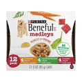 Purina Beneful Wet Dog Food Variety Pack, Medleys Tuscan, Romana & Mediterranean Style - (2 Packs Of 12) 3 Oz. Cans