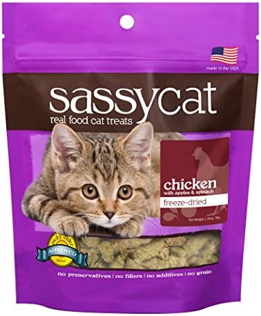 Herbsmith Sassy Cat Treats - Freeze Dried Chicken Treats – All Natural Treats For Cats - Bundle- Duck, Chicken, Rabbit, Turkey, Whitefish, And Salmon