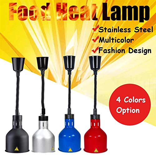  Pet Heating Pad 250W Electric Heat Lamp Food Retractable Cord Ceiling Pendent Lighting Restaurant Kitchen Buffet Food Heat Warming Hanging Lamp Reptile & Amphibian Habitat ( Body Color : Silver )
