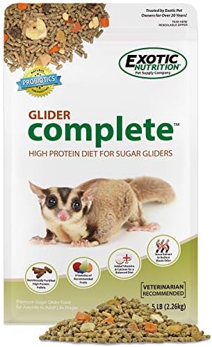  Glider Complete - Healthy High Protein Nutritionally Complete Staple Diet Sugar Glider Food (2 Lb)