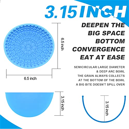  Wobble Lick Bowl For Dogs Large, Dog Lick Bowl For Calming Anxiety Boredom Relief Oral Health,Silicone Slow Feeder Dog Bowls To Slow Down Eating, Perfect For Soft Food, Treats, Yogurt Or Peanut Butter
