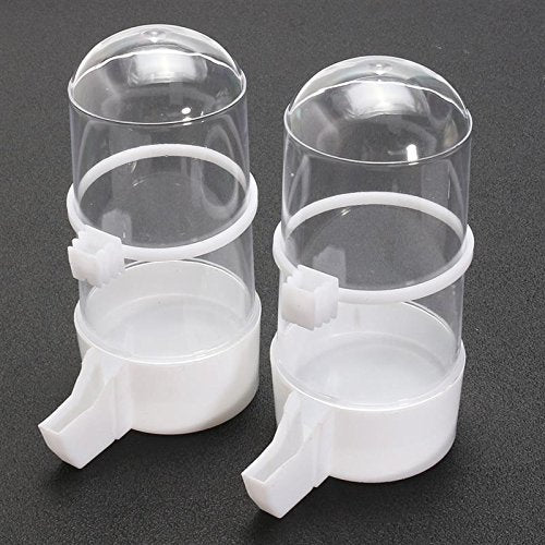  Pet Birds 2Pcs/Set Feeder Water Drinker Seed Fountain Cage Budgie Canary Finch Food Dish Dispenser Birds Feeding Tools 400ML