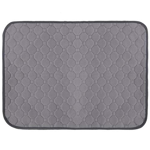  Pet Pee Pad Washable Dog Pee Pads Reusable Puppy Dog Training Pads Waterproof Whelping Pads Absorbent Pet Training Mat With Anti Slip Bottom For Dog Cat(L Gray)
