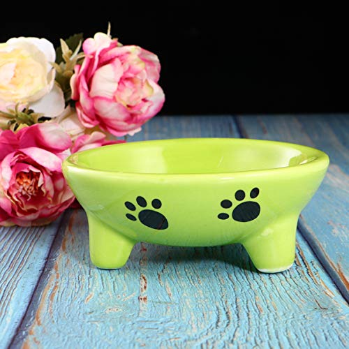  Balacoo Ceramic Dog Bowls Cat Plate Cat Plate Moultrie Feeder Pet Food Bowl Three-Legged Ceramics Dog Bowl Dish Food Feeding Bowl For Dog Cat Ceramic Water Bowl Puppy Feeder Puppy Feeder Cat Plate