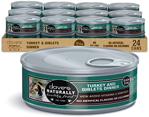  Dave's Pet Food Grain Free Wet Cat Food (Chicken), Made In USA Naturally Healthy Canned Cat Food, Added Vitamins & Minerals, Wheat & Gluten-Free, 12.5 Oz (Case Of 12)