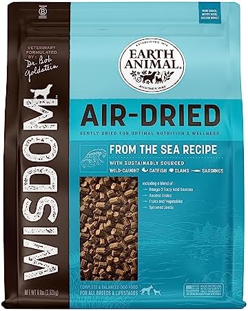  EARTH ANIMAL Wisdom Air Dried Dog Food | Turkey Recipe Premium Natural Dog Food | All Breeds & Ages | Made In The USA | 2 Pound Bag