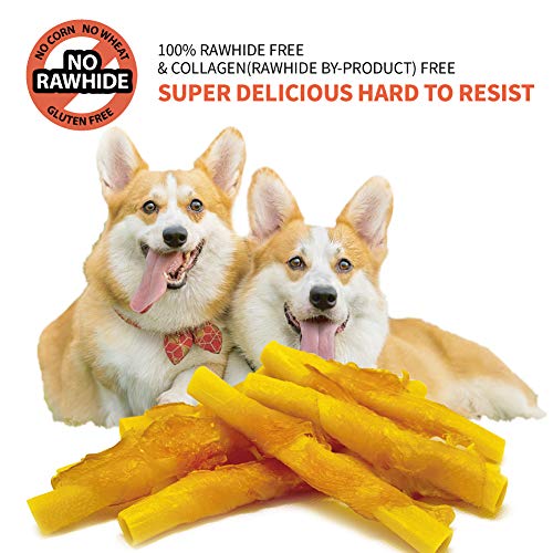  LuvChew Chicken Wrapped Dog Bone Treat Sticks With Turmeric, Easy To Digest, Non-Rawhide Soft Chicken Cheese Dog Chew Treats 15pcs/Pack (Medium 4.5" 15pcs/Pack X 3packs)
